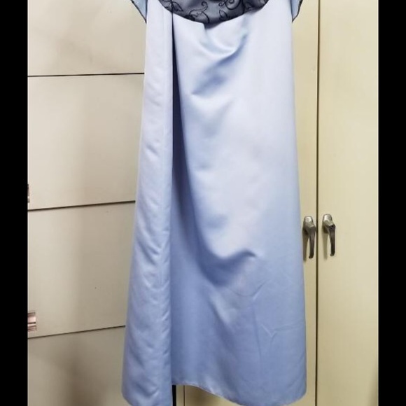 2 Piece Periwinkle Prom Dress with Lace Details - Picture 3 of 3